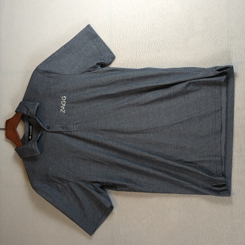 Travis Mathew Men's Performance Gray Lightweight Golf Polo Size‎ M